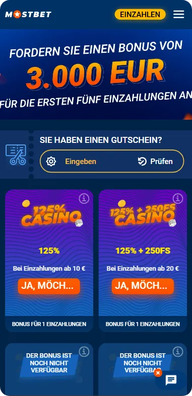 Mostbet boni