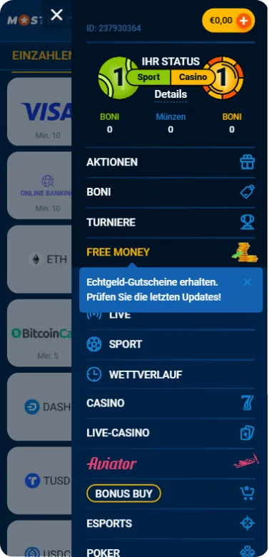Mostbet Konto nutzen