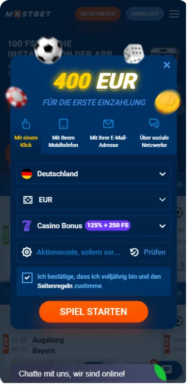 Most-bet Registrieren